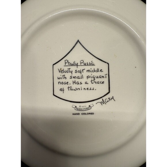 Set of 6 Delano Studio 1976 Humorous Hand Painted Wine Dessert plates 7.25" - Picture 14 of 16